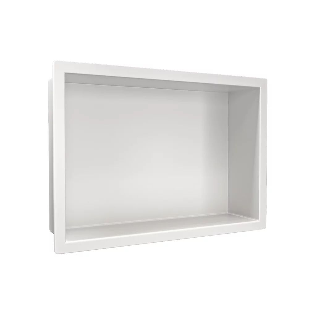 Raft incastrat dreptunghiular Balneo Wall-Box One cu rama 30x20x10 cm alb mat