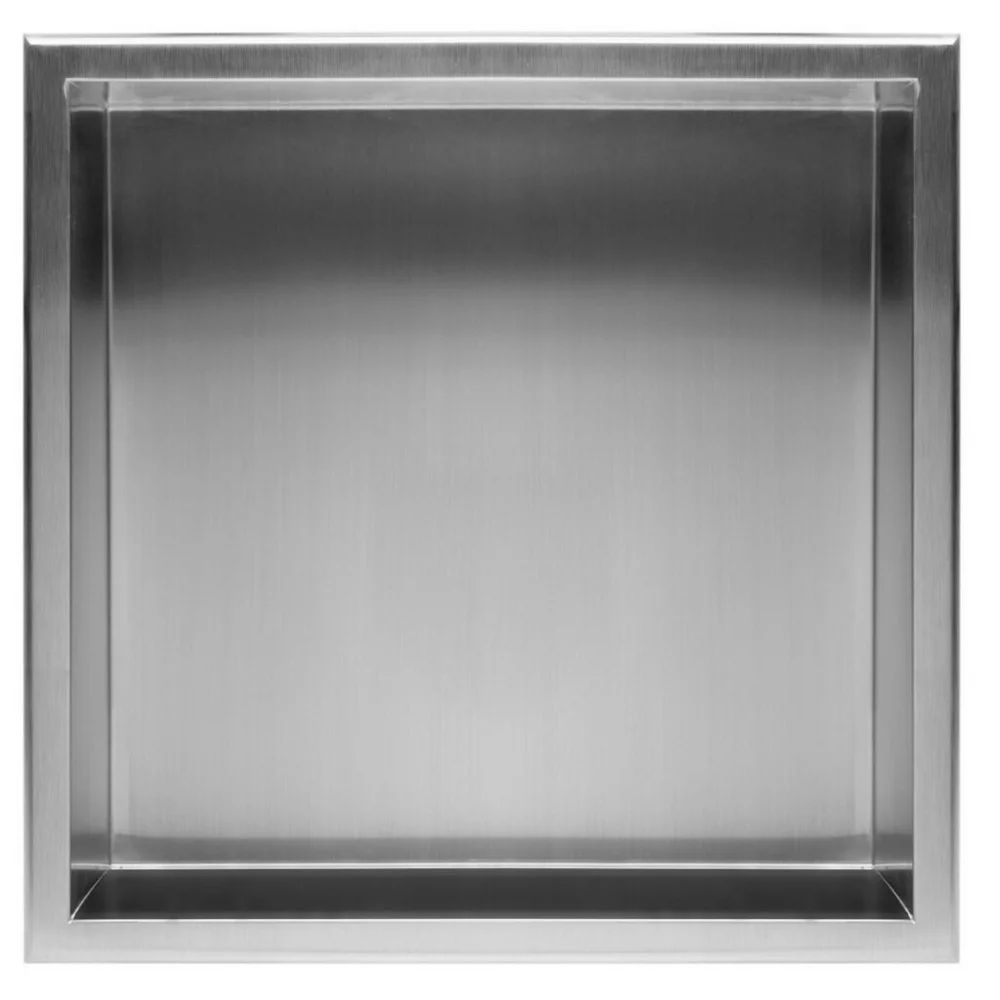 Raft incastrat patrat crom periat Rea 30x30x10 cm