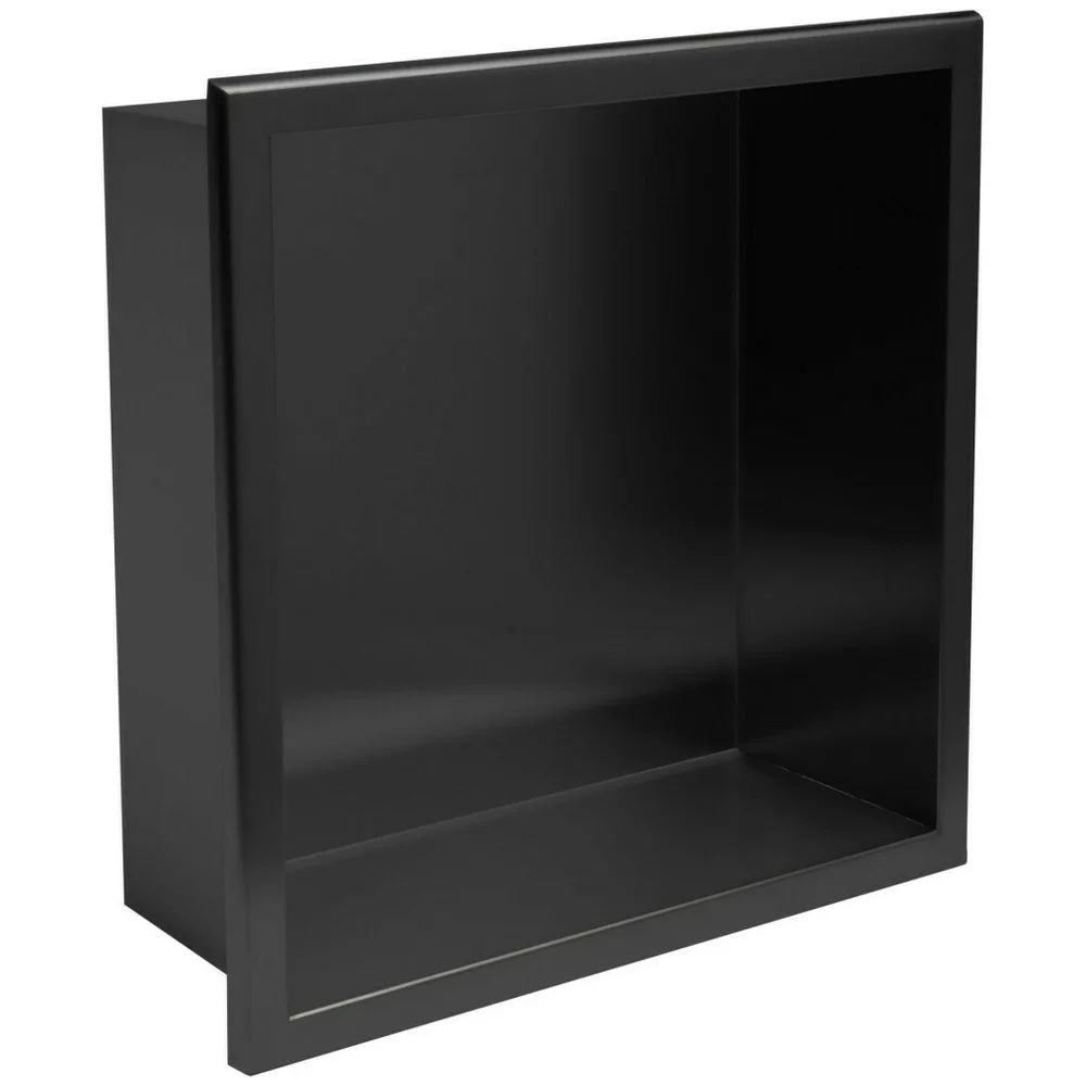 Raft incastrat patrat negru mat Rea 30x30x10 cm