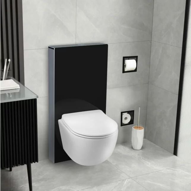 Rezervor incastrat Balneo Fix-Frame Glass Milky Black
