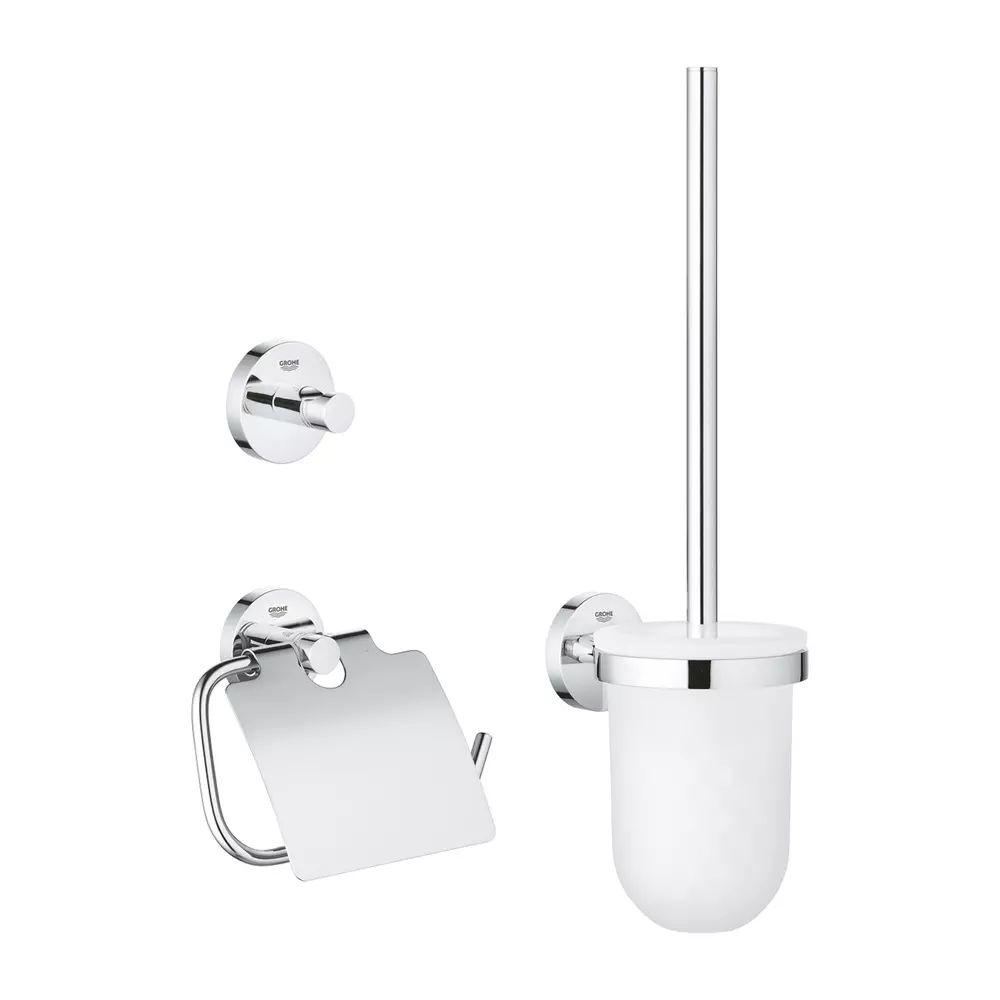 Set accesorii Grohe Essentials 3 in 1 crom lucios