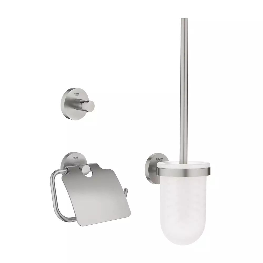 Set accesorii Grohe Essentials City 3 in 1 crom periat Supersteel