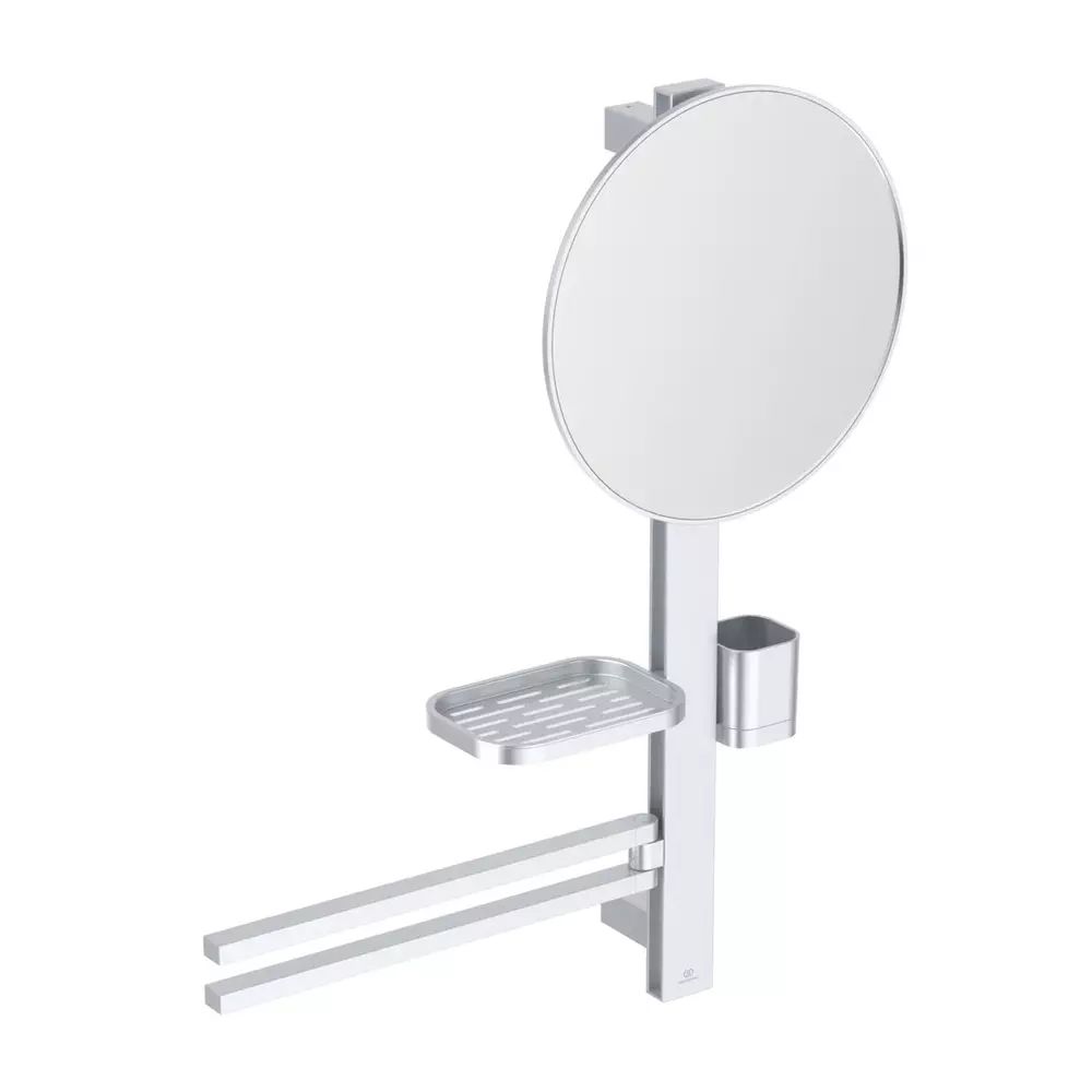 Set accesorii pentru lavoar Ideal Standard Alu+ argintiu mat 70 cm din aluminiu