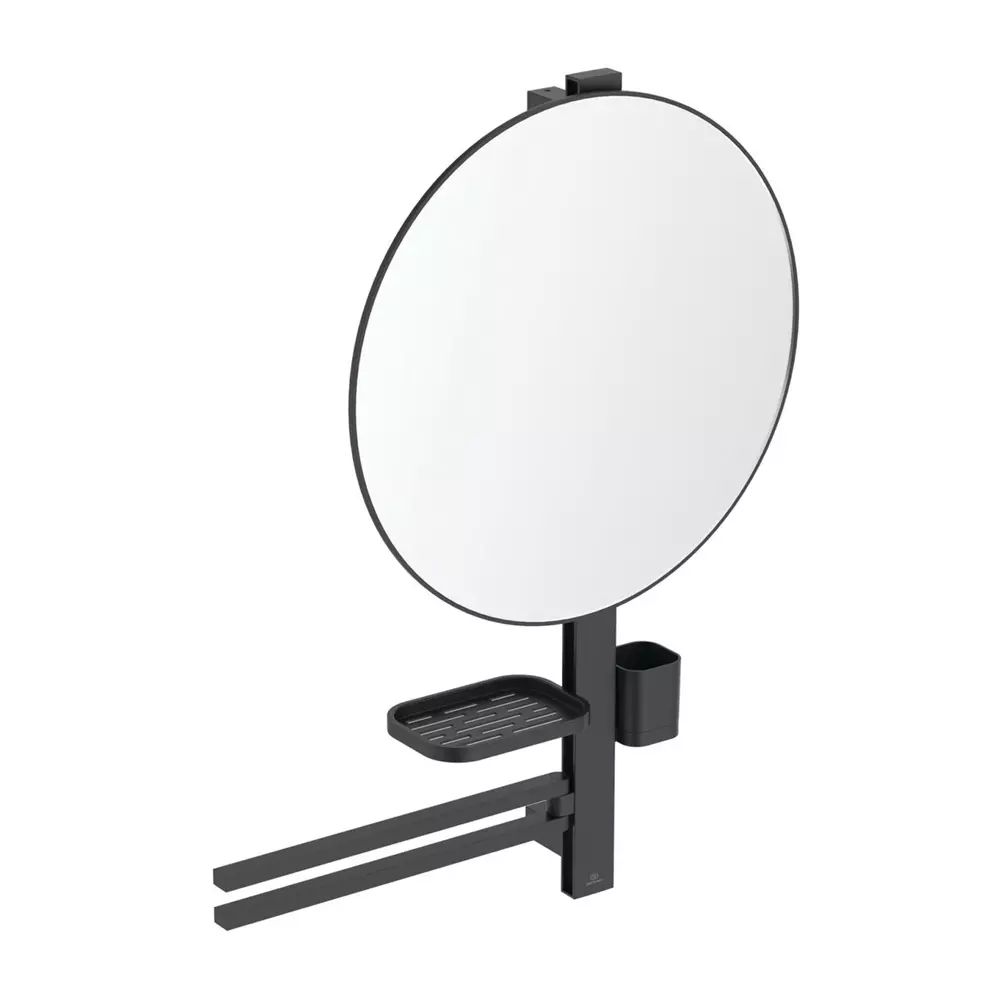 Set accesorii pentru lavoar Ideal Standard Alu+ negru mat 80 cm din aluminiu