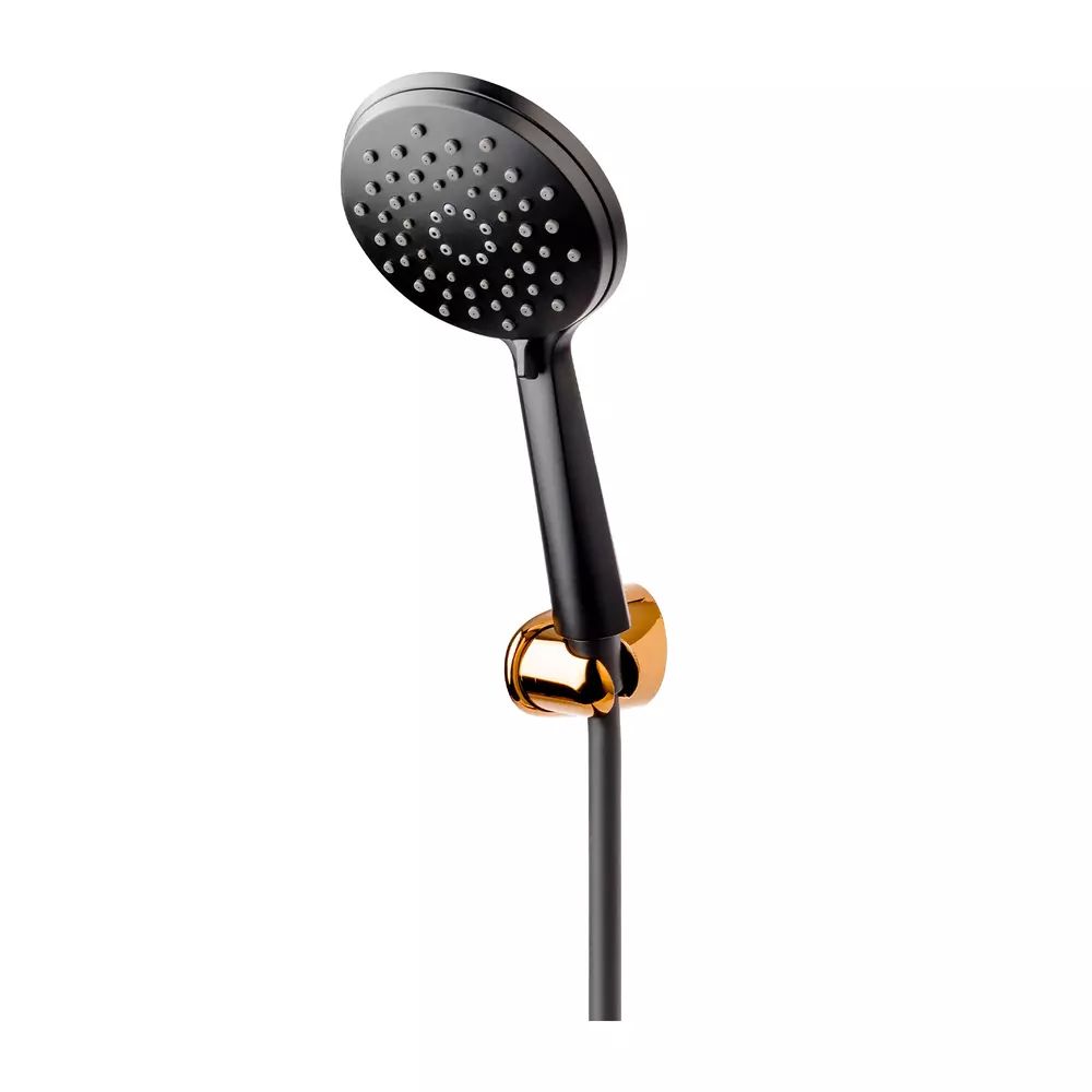 Set de dus cu porter FDesign Hotspring 3 functii negru - rose gold