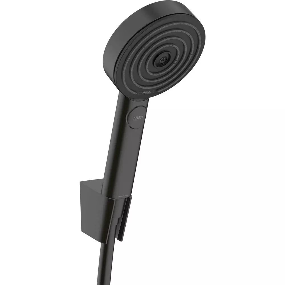 Para de dus cu porter negru mat Hansgrohe Pulsify Select S 105 cu 3 functii