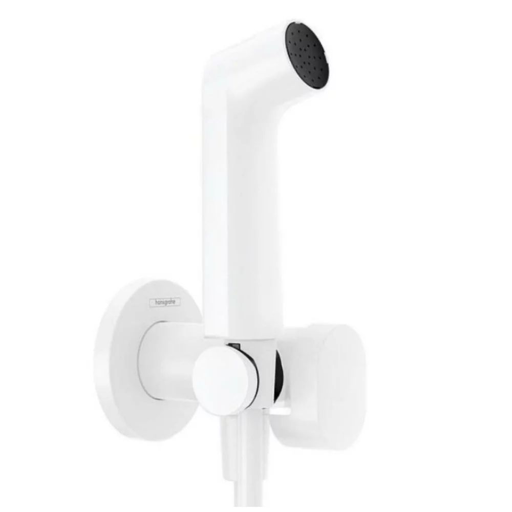 Dus igienic alb mat Hansgrohe S EcoSmart Bidette