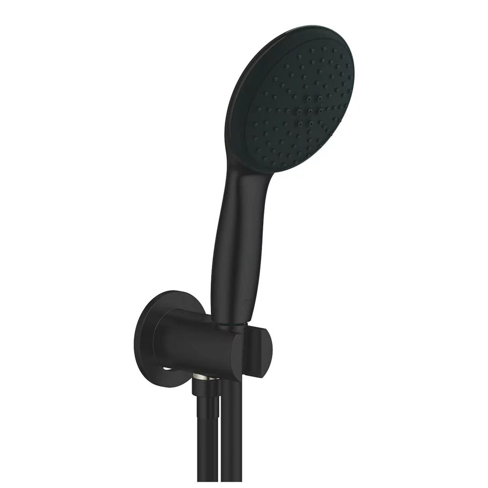 Set de dus negru mat Grohe New Tempesta 110 cu porter si alimentare