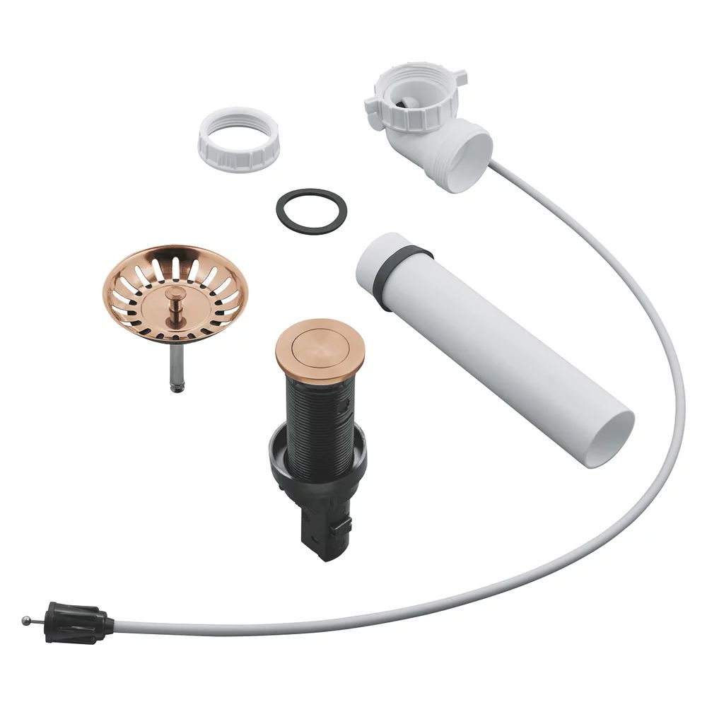 Set de scurgere cu ventil Click-clack pentru chiuveta Grohe rose gold