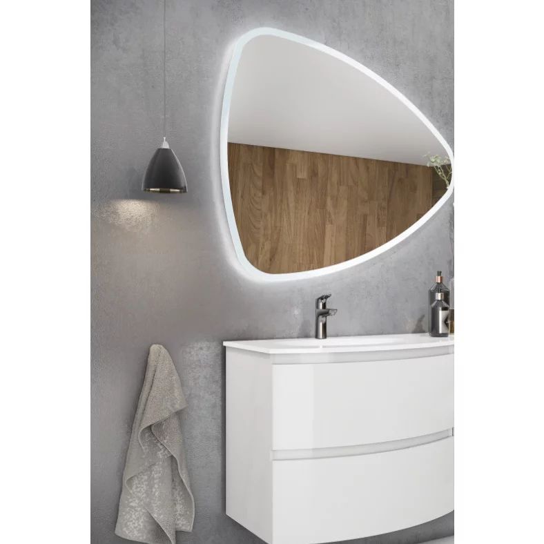 Set dulap baza alb Savini Due Armonia 70 cm si lavoar