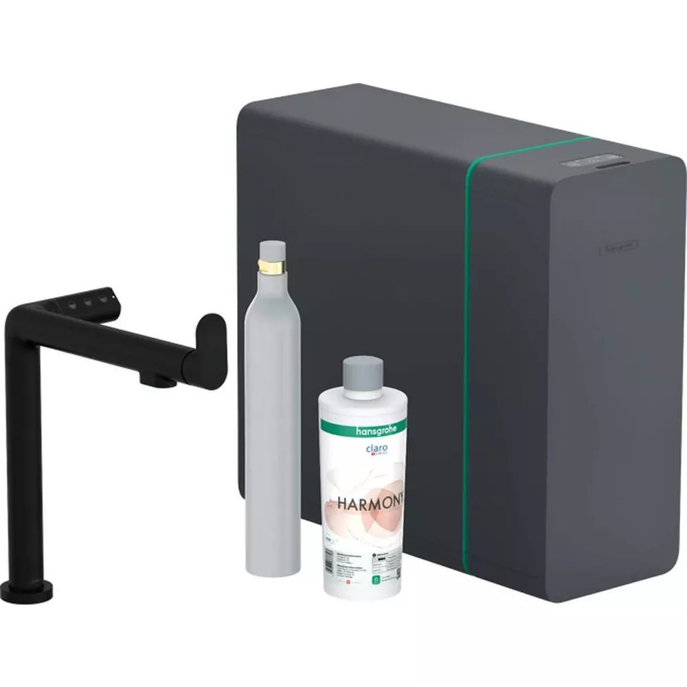 Set negru mat Hansgrohe Aquittura Select M91 SodaSystem240 cu 1 jet 76810000