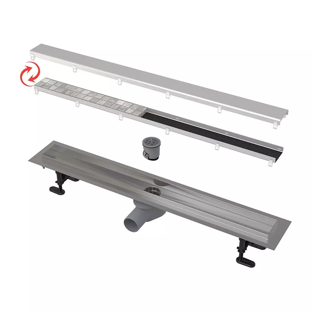 Set rigola cu capac faiantabil Alcadrain APZ2012-OPTION6 Optimal 65 cm