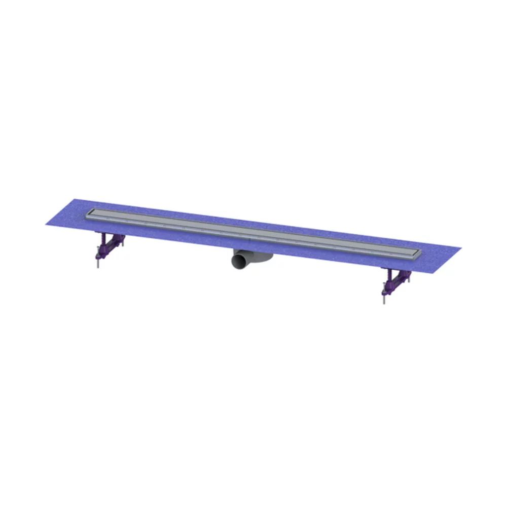 Set rigola pentru dus plus capac Kessel Linearis Compact 105 cm inox cu sita de par si clapeta multistop