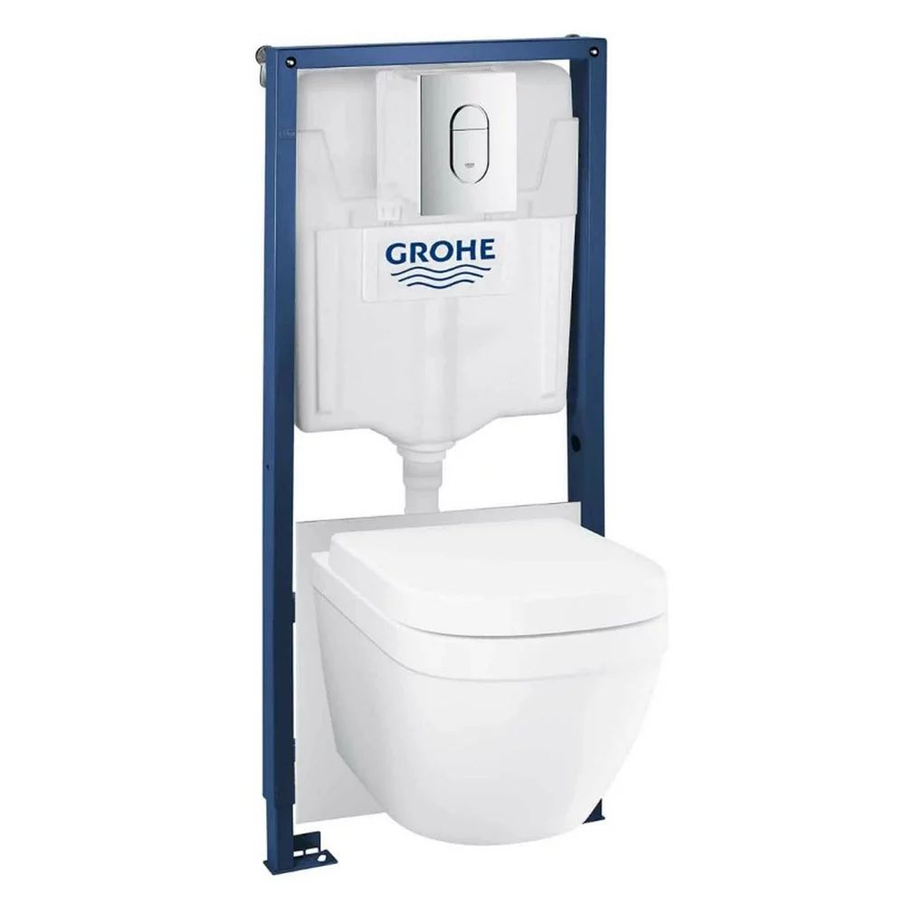 Set vas wc cu capac, clapeta si rezervor incastrat Grohe Euroceramic Rapid SL