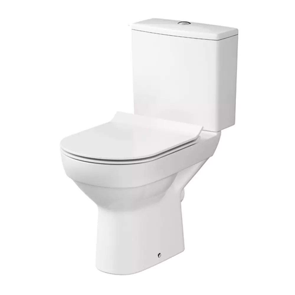 Set vas WC pe pardoseala 601 Cersanit City rezervor 010 si capac slim softclose alb