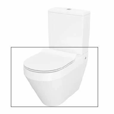 Set vas WC pe pardoseala Cersanit Crea back-to-wall cu capac softclose slim alb fara rezervor