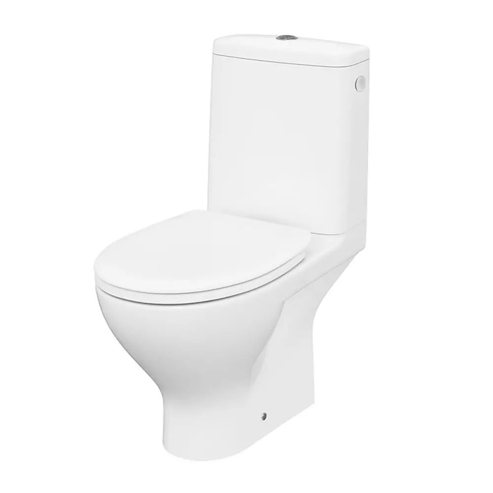 Set vas WC pe pardoseala Cersanit Moduo 650 rezervor 3/5 l si capac slim softclose alb