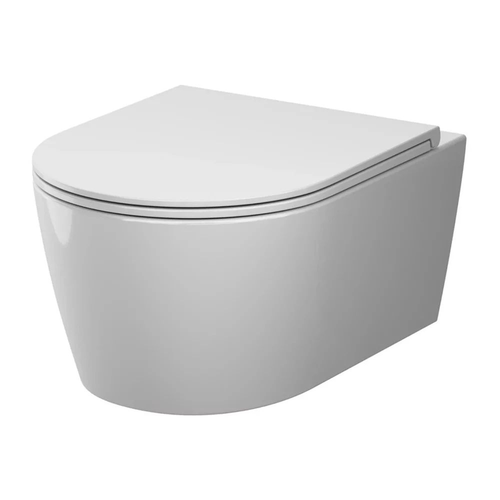 Set vas WC suspendat AM.PM Func Rimless AquaSpin cu capac softclose alb lucios