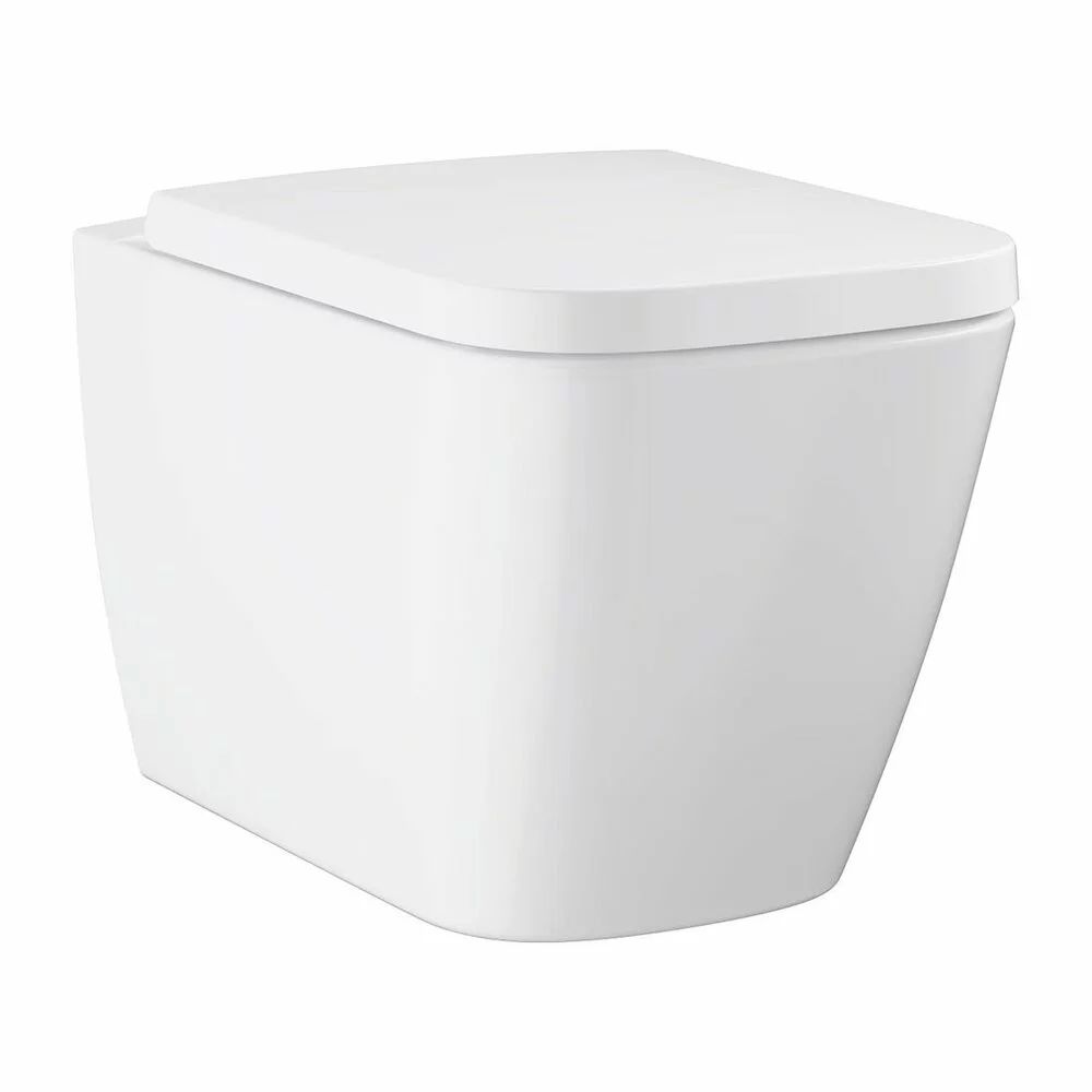 Set vas WC suspendat Grohe BauEdge rimless cu capac softclose alb lucios
