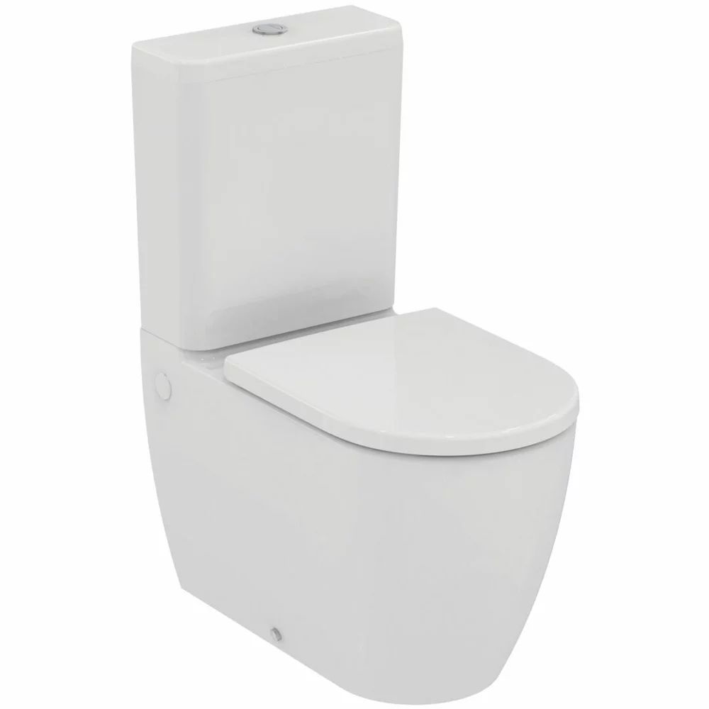 Set vas WC Ideal Standard Ellisse rimless BTW cu capac softclose alb si rezervor