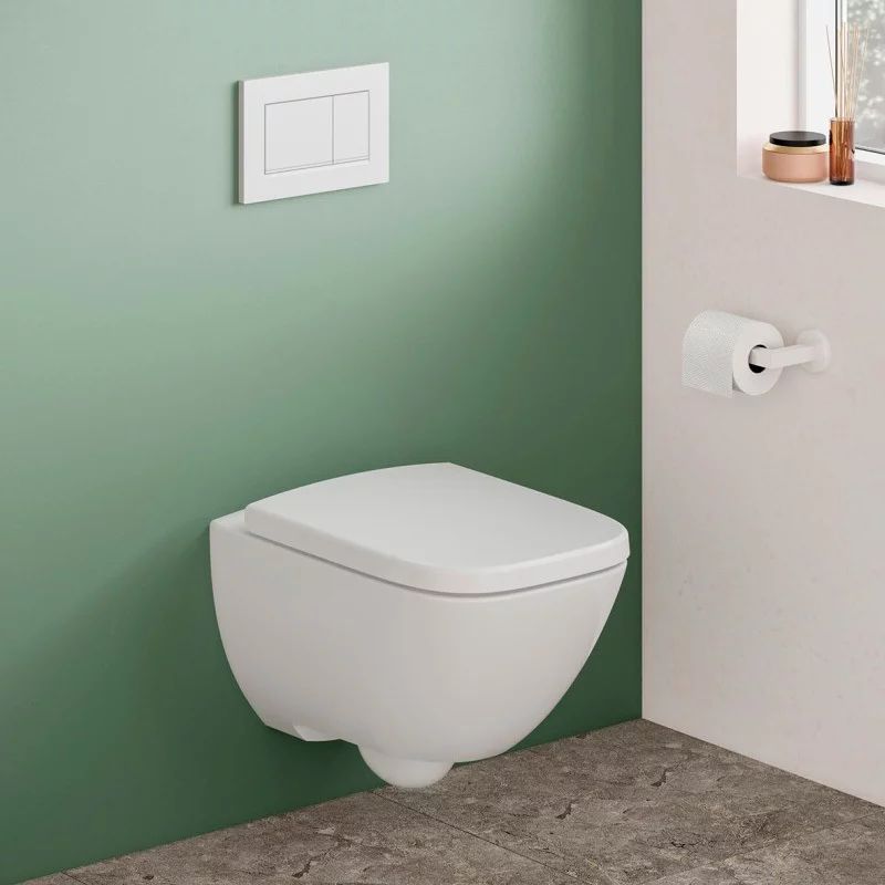 Set vas wc suspendat rimfree cu capac Geberit Selnova Square Premium