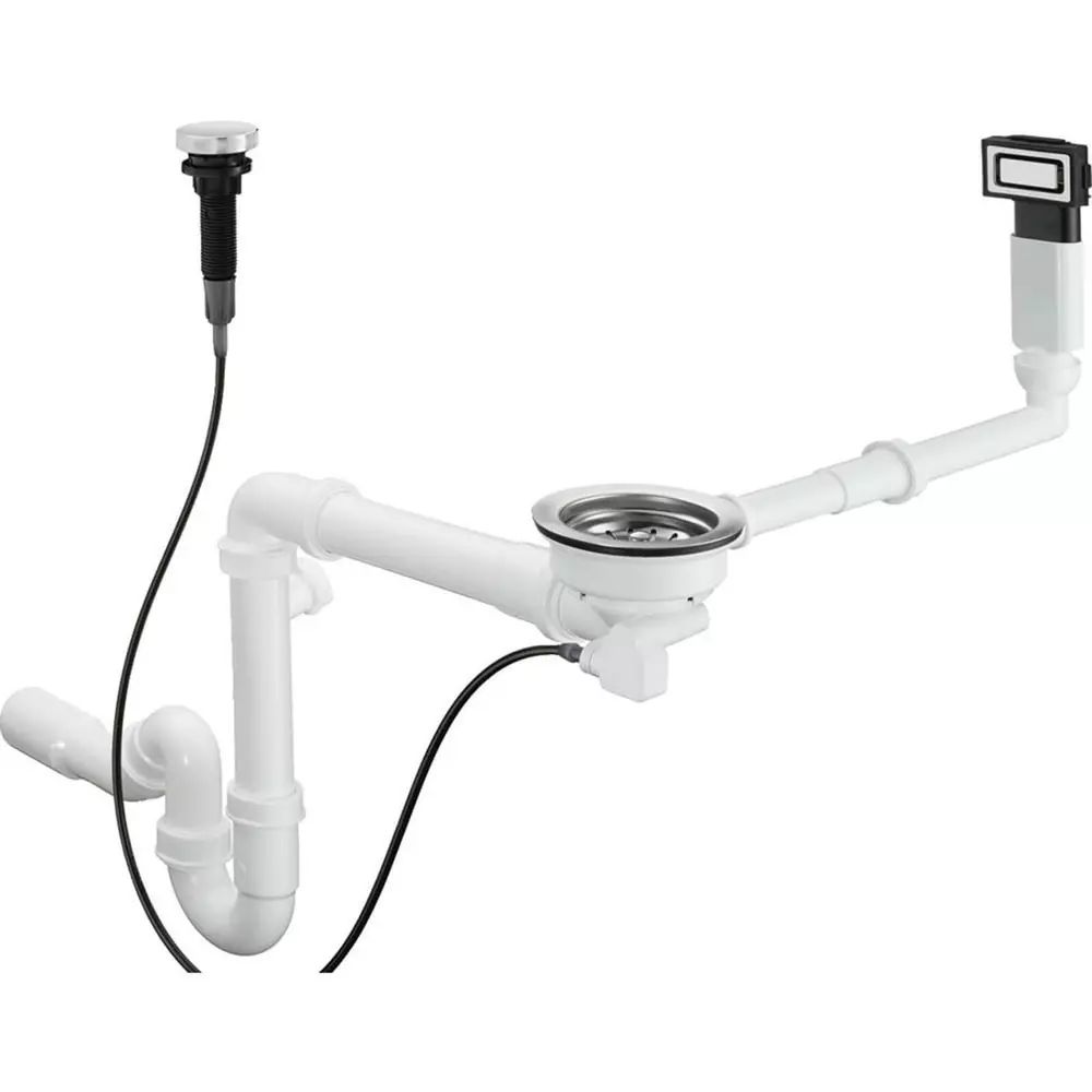 Sifon automat Hansgrohe D14-11 pentru chiuveta din granit cu o cuva