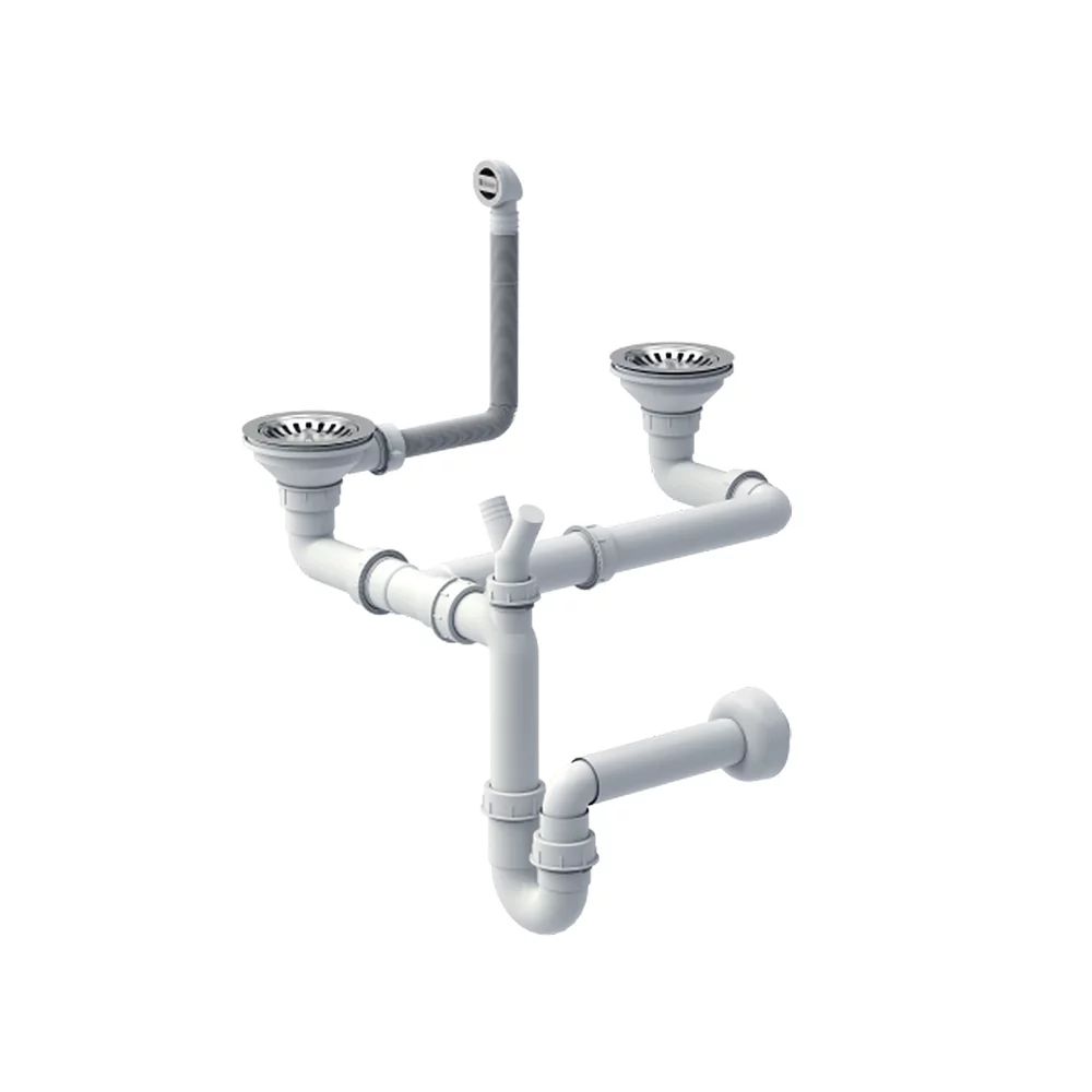 Sifon cu capac scurgere Quadron Unique pentru chiuvete granit finisaj inox