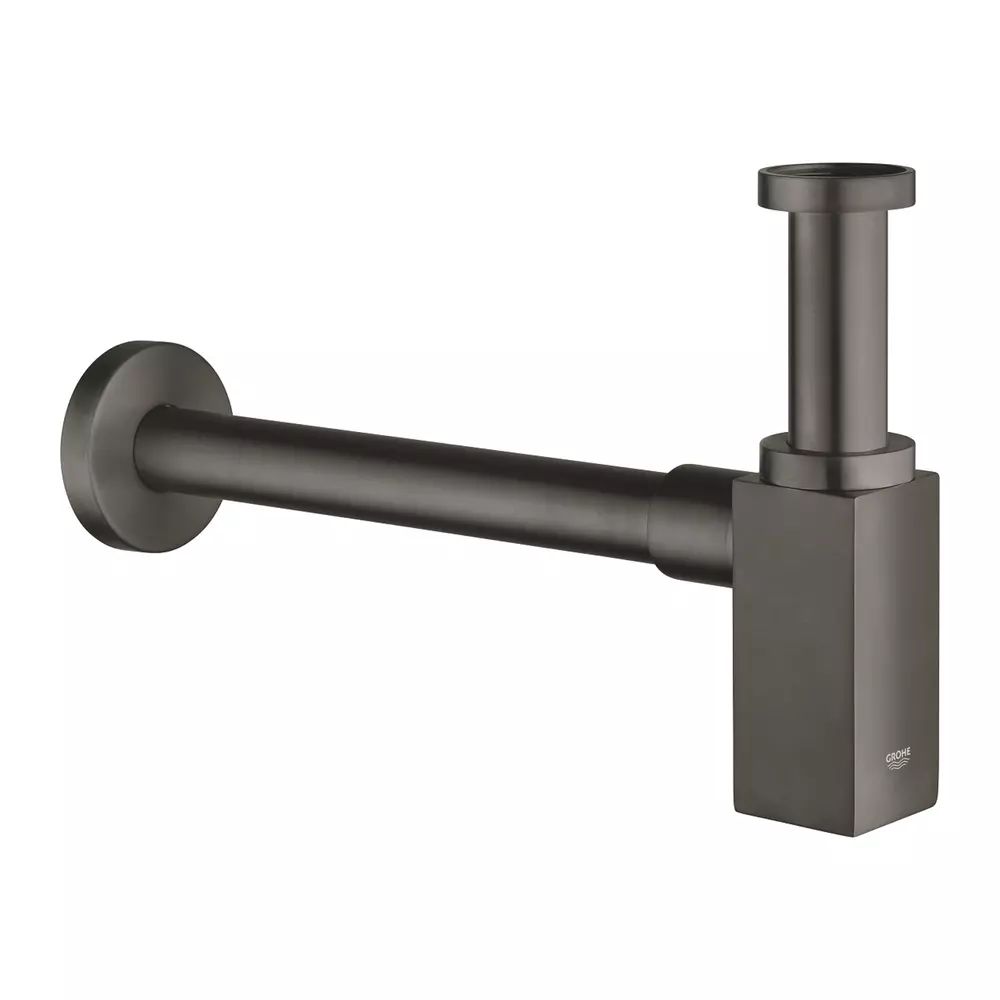 Sifon estetic pentru lavoar Grohe rectangular antracit periat Hard Graphite