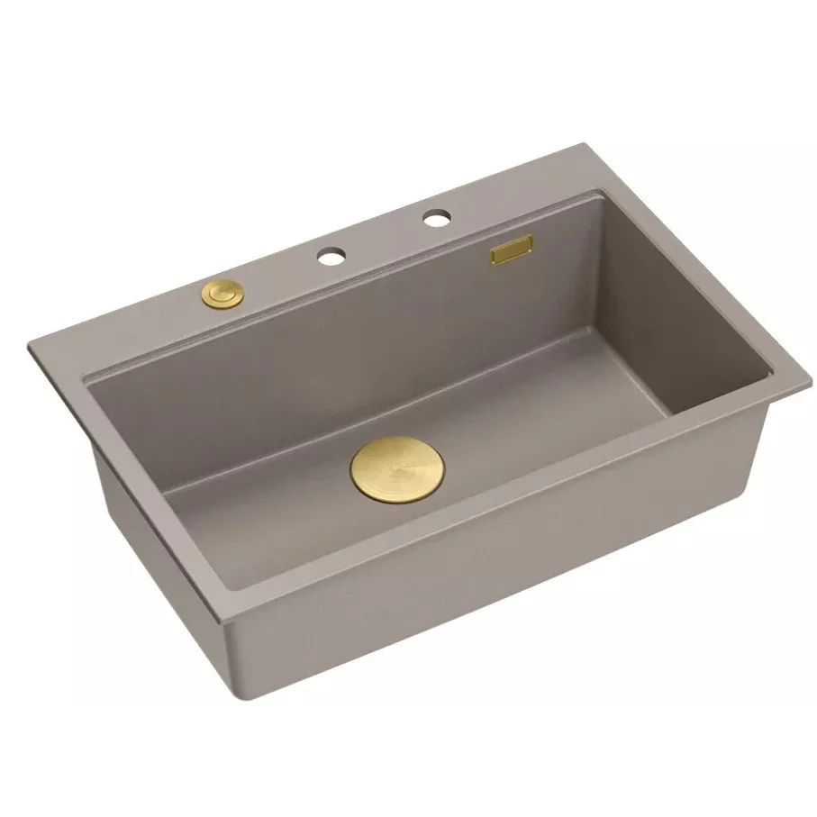 Statie de lucru incastrata Quadron Marc bej - auriu 76x50 cm