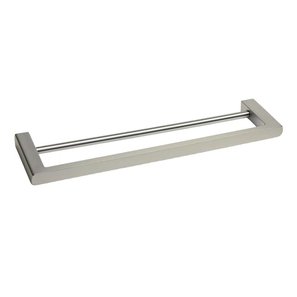 Suport prosop dublu Balneo Qarx inox periat 60 cm