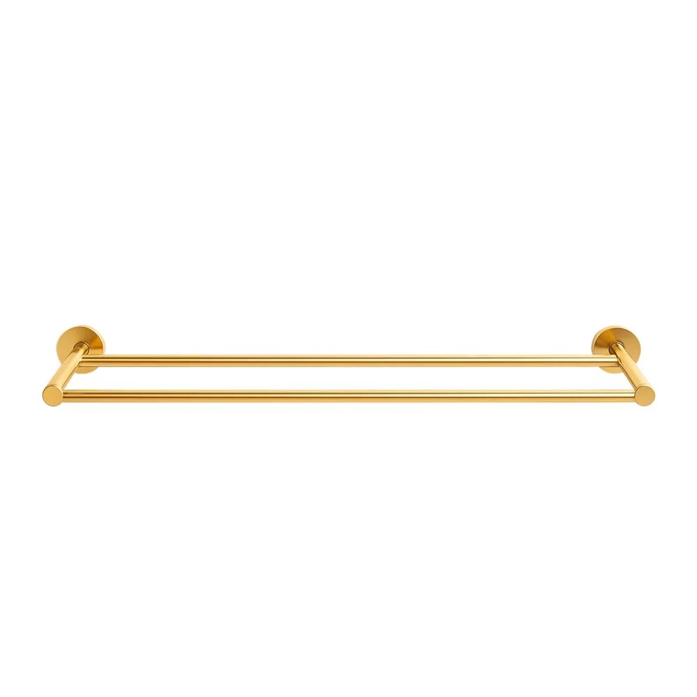 Suport prosop dublu Balneo Qube auriu lucios 60 cm