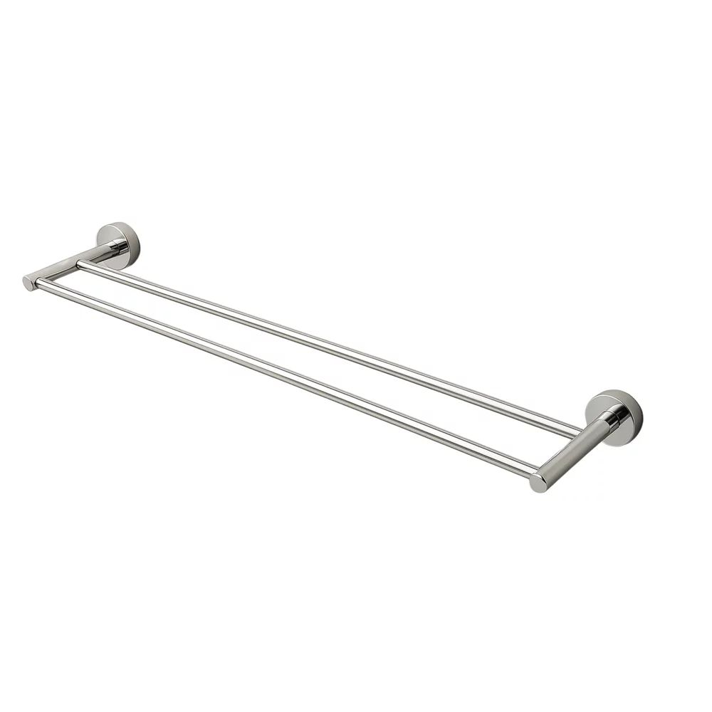 Suport prosop dublu Balneo Qube crom lucios 60 cm