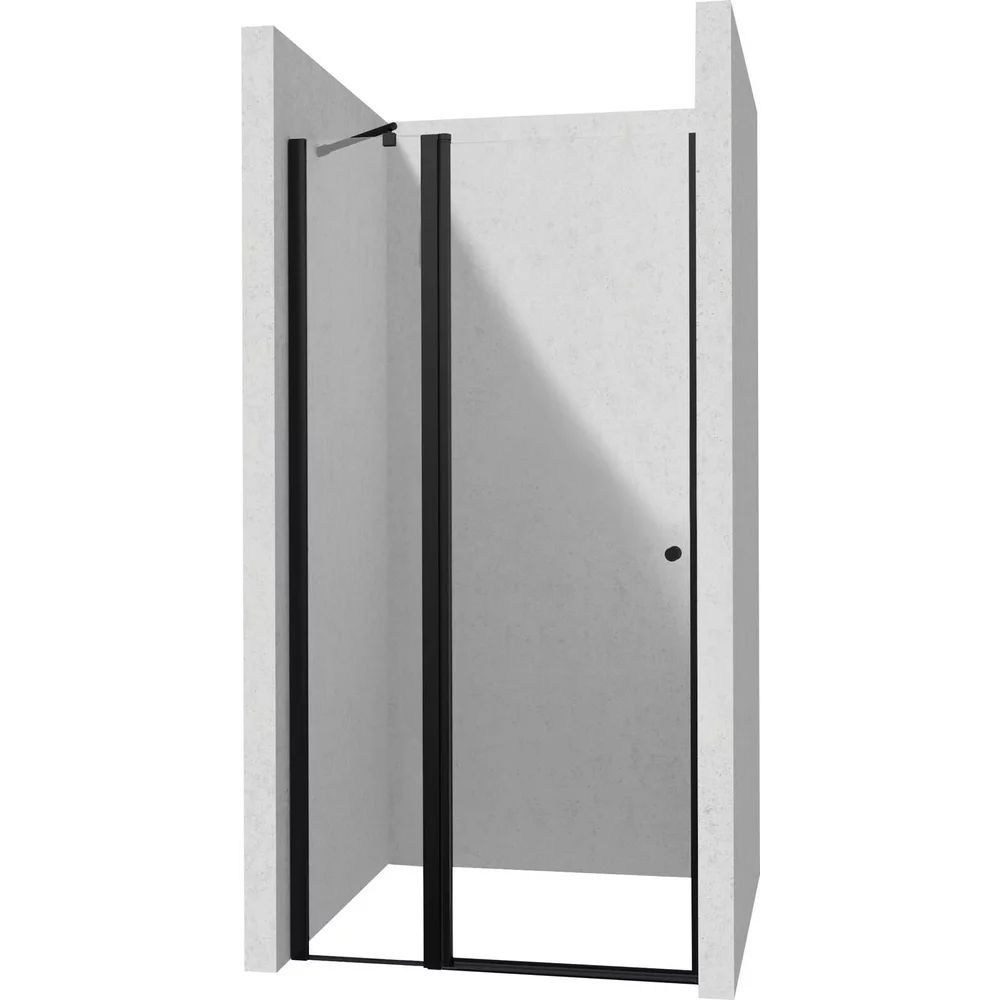 Usa de dus pivotanta Deante Kerria Plus negru 120 cm