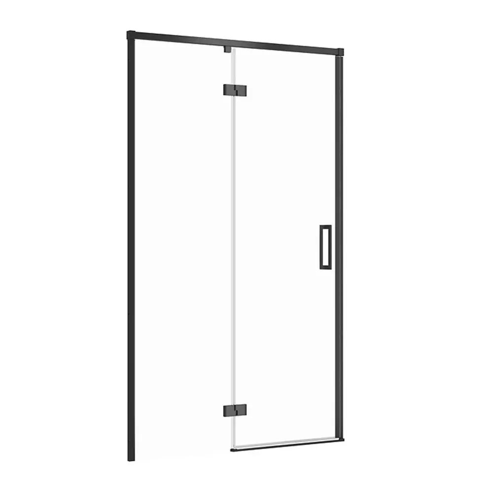Usa de nisa batanta Cersanit Larga 120 cm sticla 6 mm negru stanga