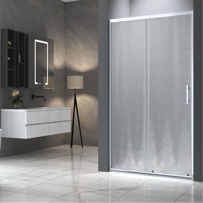 Usa de nisa culisanta Inter Ceramic 100 cm sticla mata opaca 5 mm profil crom lucios