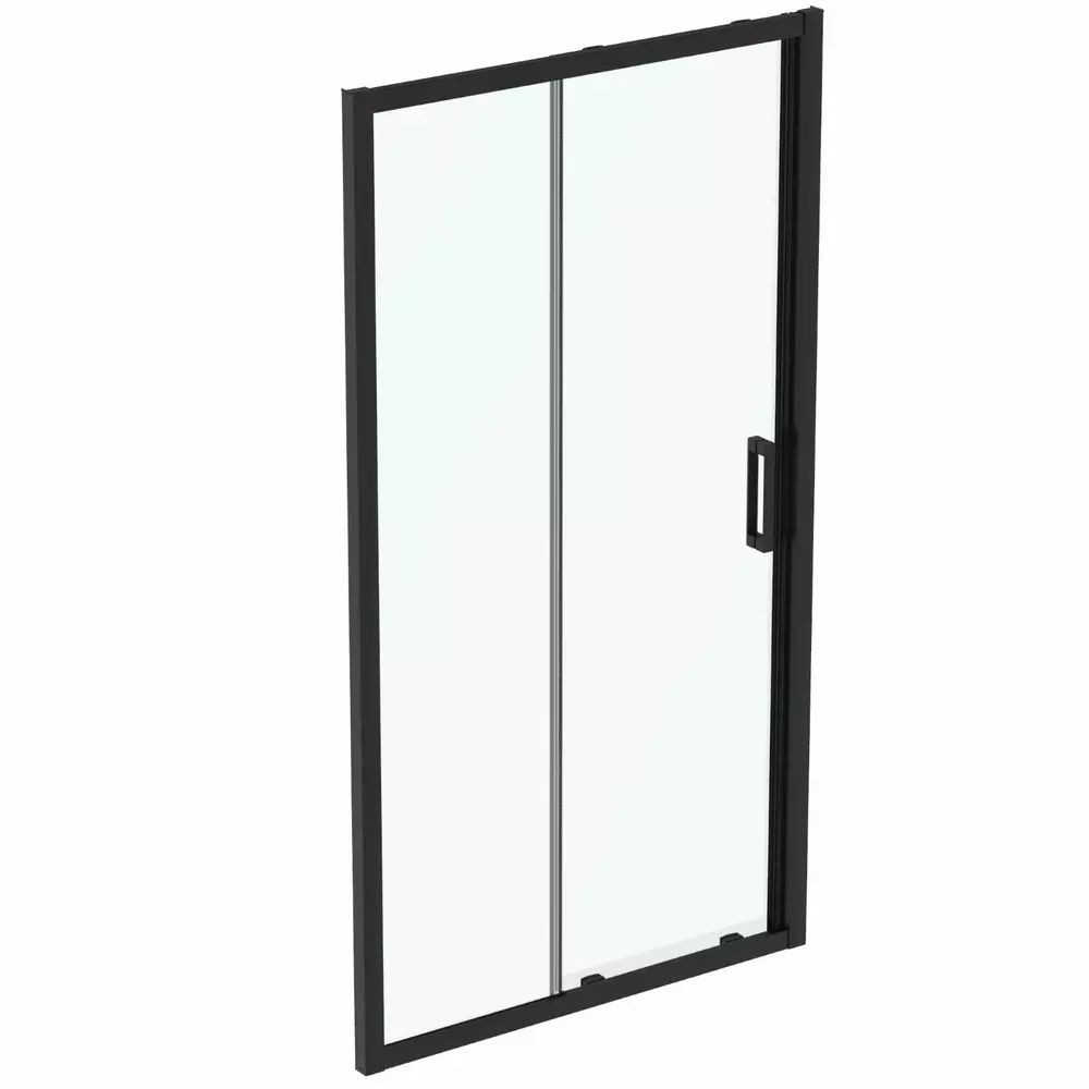Usa glisanta cu segment fix 110 cm negru mat Ideal Standard Connect 2