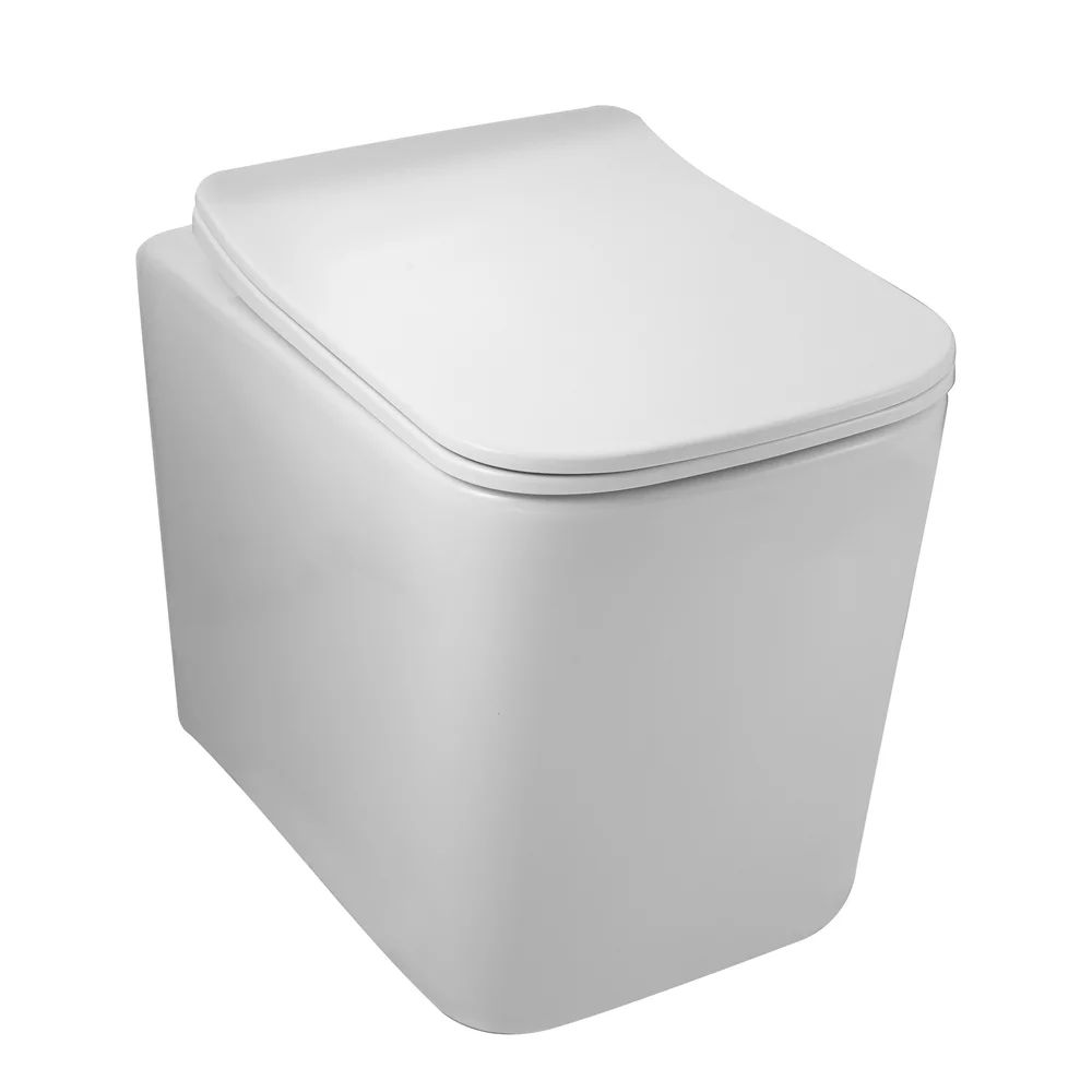Vas wc rimless cu capac soft-close Balneo Luga alb