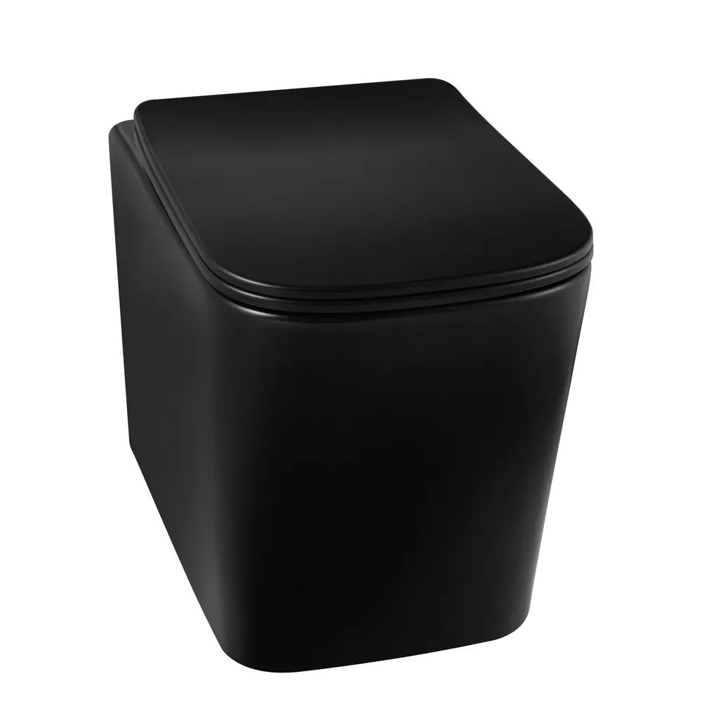 Vas wc rimless cu capac soft-close Balneo Luga negru