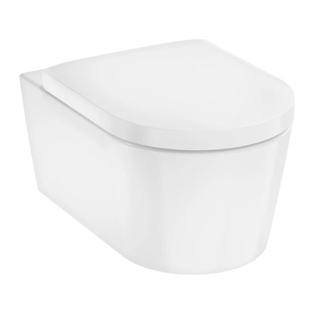 Vas WC suspendat Hansgrohe EluPura S AquaFall Flush alb cu capac softclose
