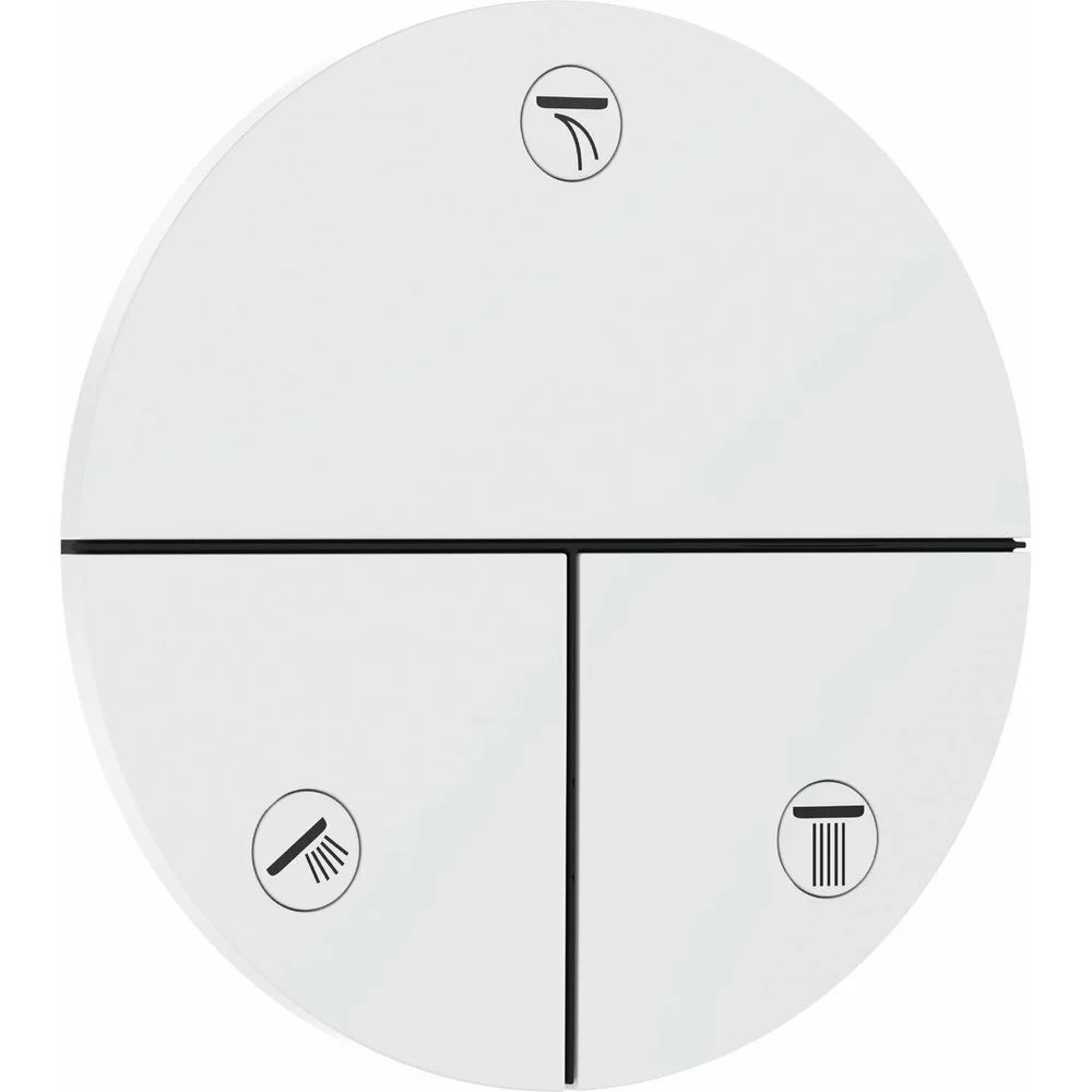 Ventil incastrat alb mat Hansgrohe ShowerSelect Comfort S 3 functii