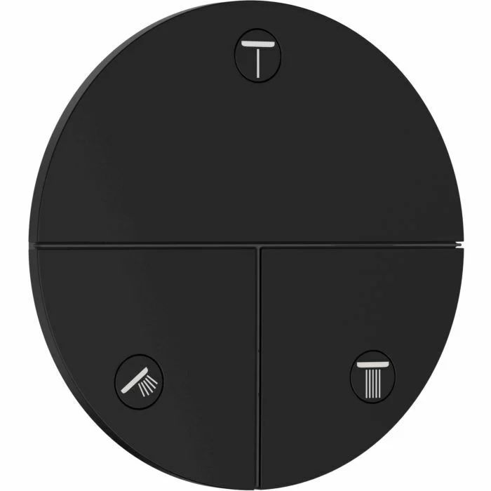 Ventil incastrat negru mat Hansgrohe ShowerSelect Comfort S 3 functii