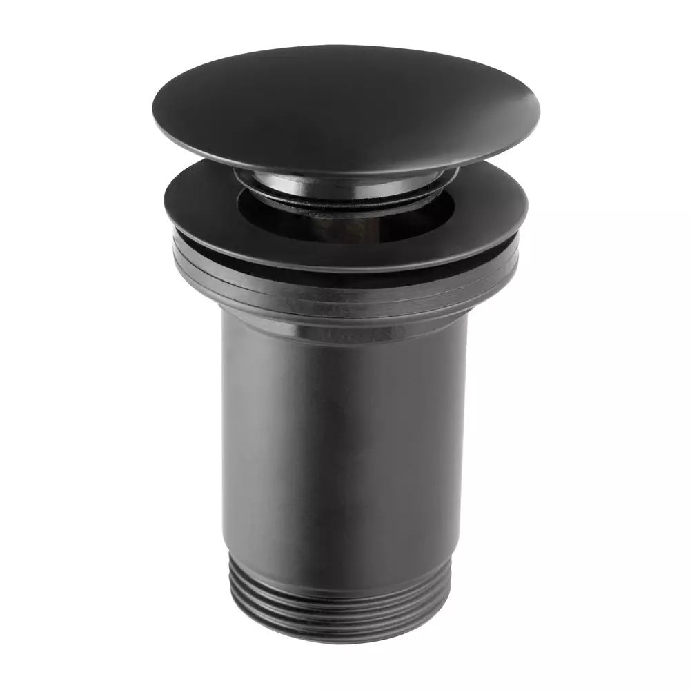 Ventil lavoar Click-Clack FDesign Kleome negru mat cu preaplin