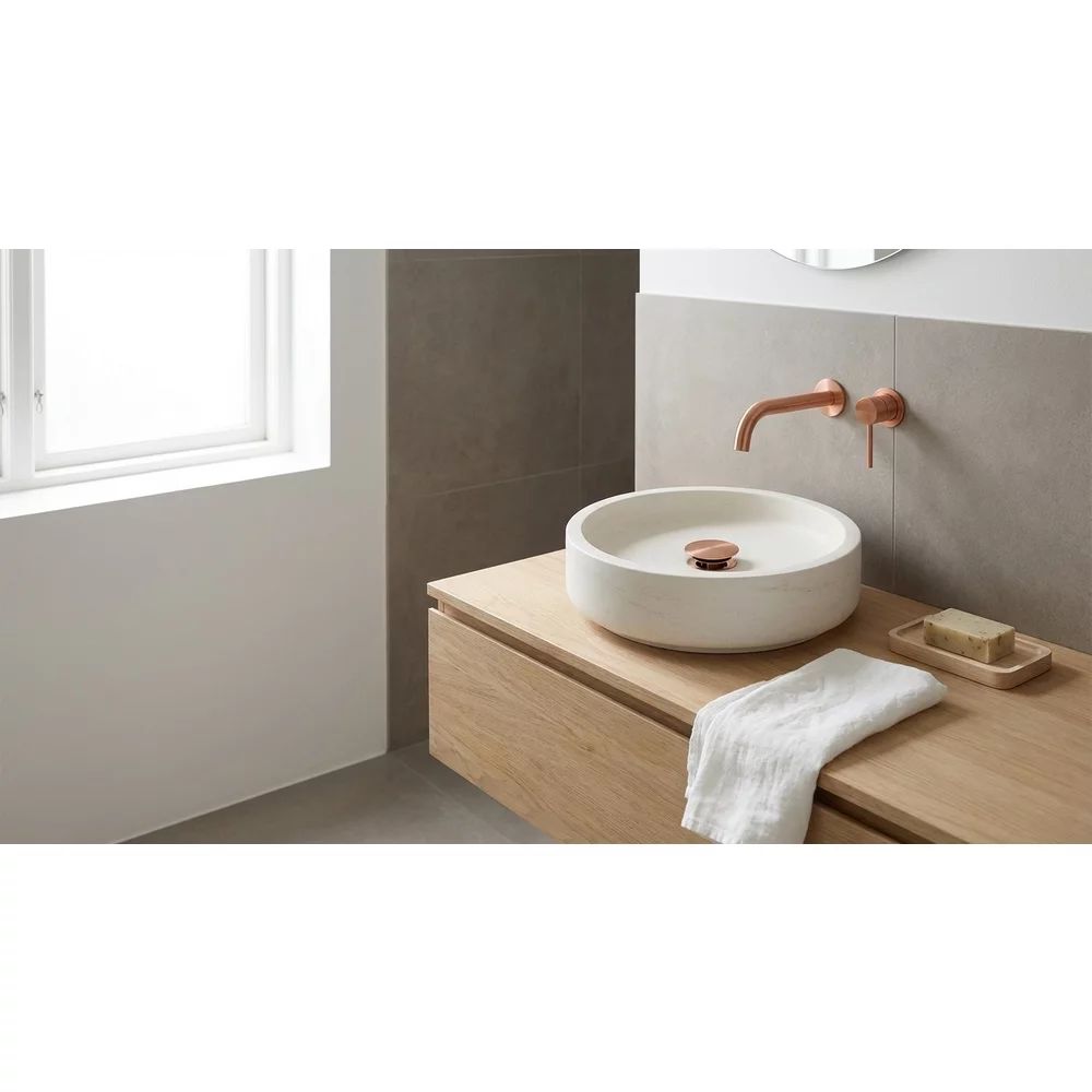 Ventil lavoar Click-Clack Rune Elli rose gold