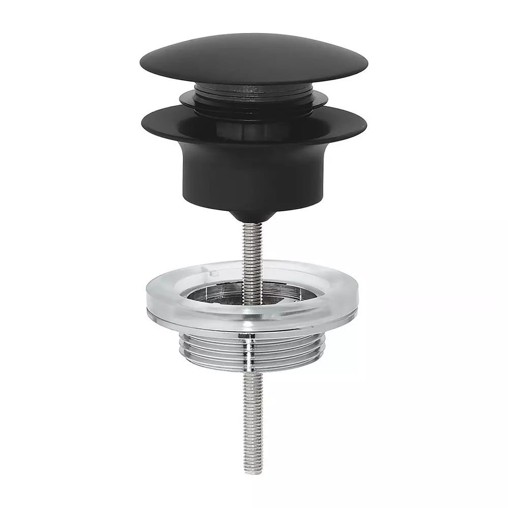 Ventil lavoar Push-Open Grohe negru mat Phantom Black, universal