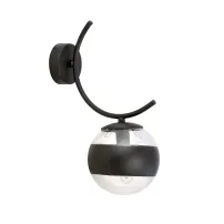 Aplica Emibig Boston 1 negru/transparent