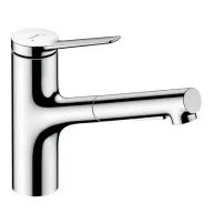 Baterie bucatarie cu dus extractibil Hansgrohe Zesis M33 150 cu 2 jeturi 74820000
