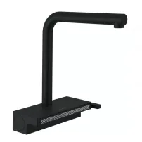 Baterie bucatarie cu dus extractibil negru mat Hansgrohe Aquno Select M81 250 cu 2 jeturi