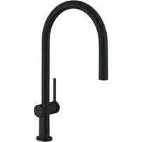 Baterie bucatarie cu dus extractibil negru mat Hansgrohe Talis M54 210 sBox cu 1 jet