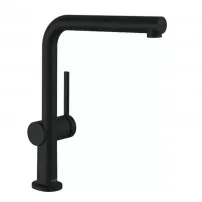 Baterie bucatarie cu dus extractibil Hansgrohe Talis M54 270 cu 1 jet pentru incalzitoare cu flux continuu finisaj negru mat