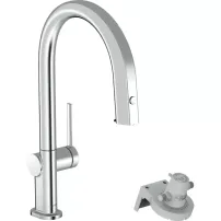 Baterie bucatarie cu dus extractibil si filtru de apa Hansgrohe Aqittura M91 210 sBox cu 1 jet
